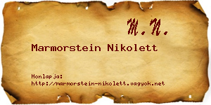 Marmorstein Nikolett névjegykártya
